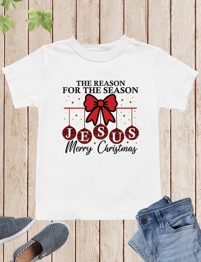 Kids Merry Christmas Hoodie Jesus is The Reason for Season Shirt