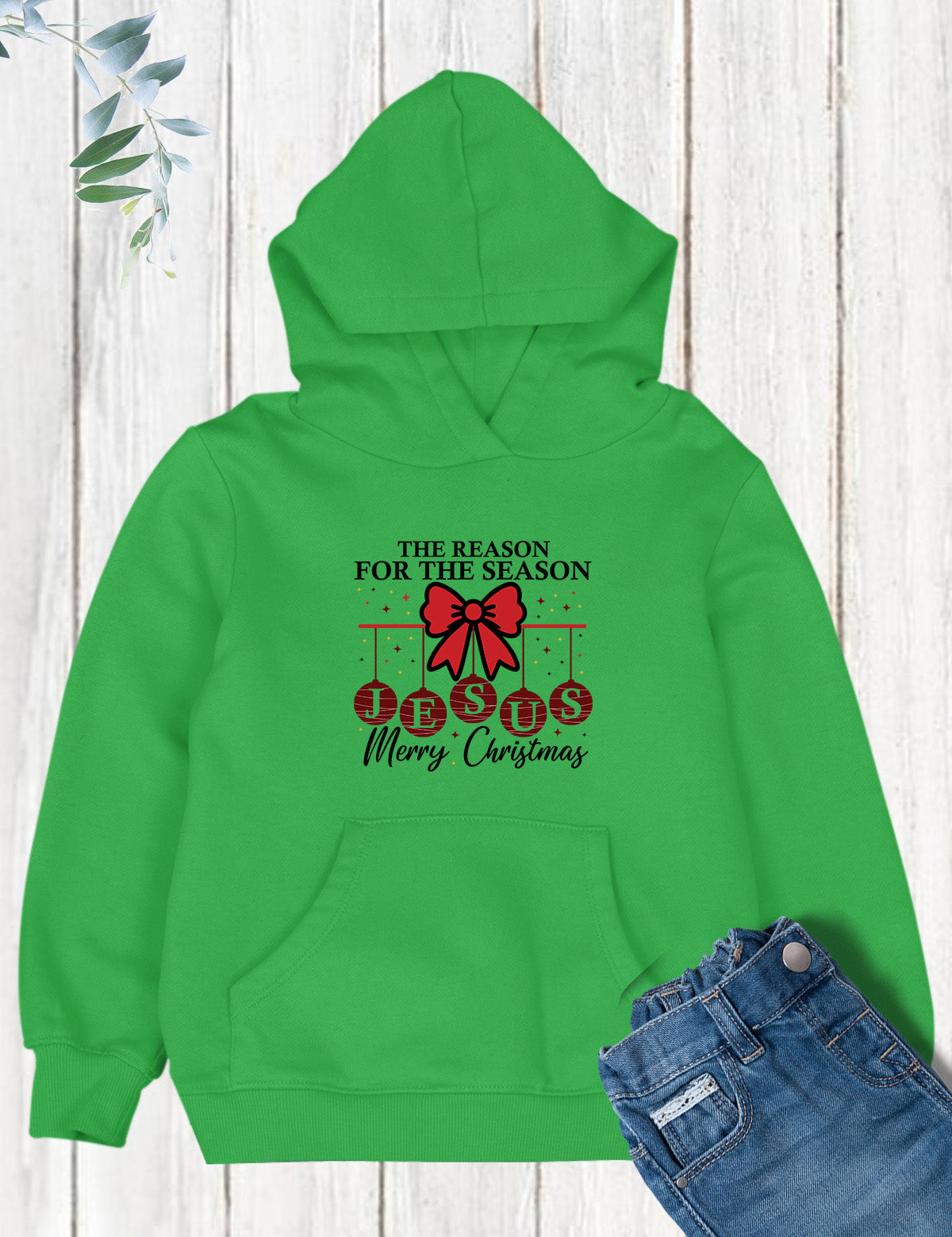 Kids Merry Christmas Hoodie Jesus is The Reason for Season Shirt