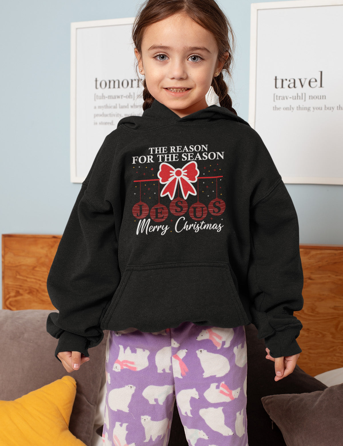 Kids Merry Christmas Hoodie Jesus is The Reason for Season Shirt