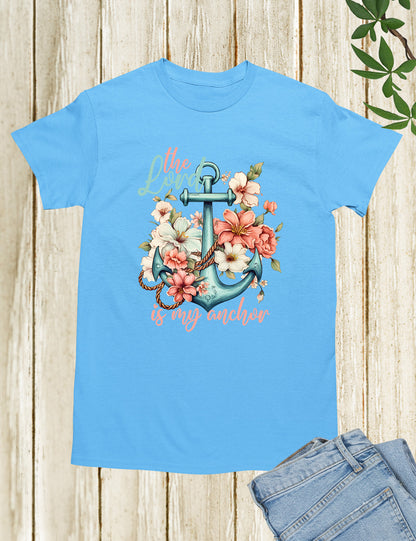 The Lord is My Anchor Bible Flower T Shirt