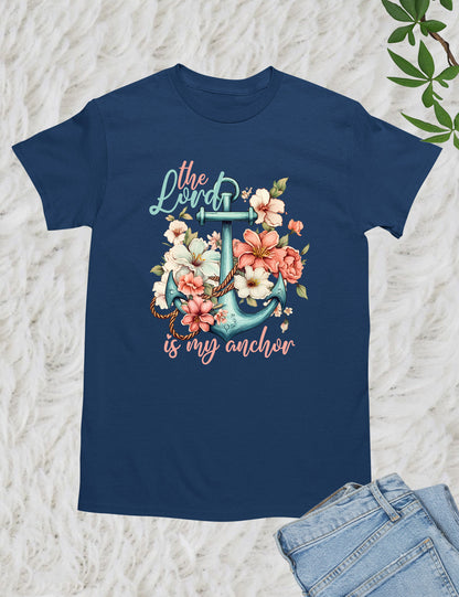 The Lord is My Anchor Bible Flower T Shirt