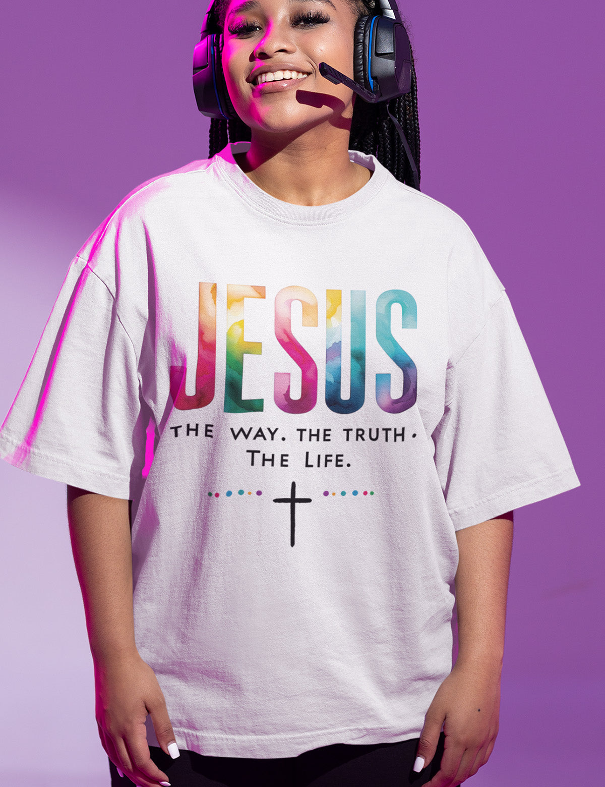 Rainbow Color Jesus T Shirt