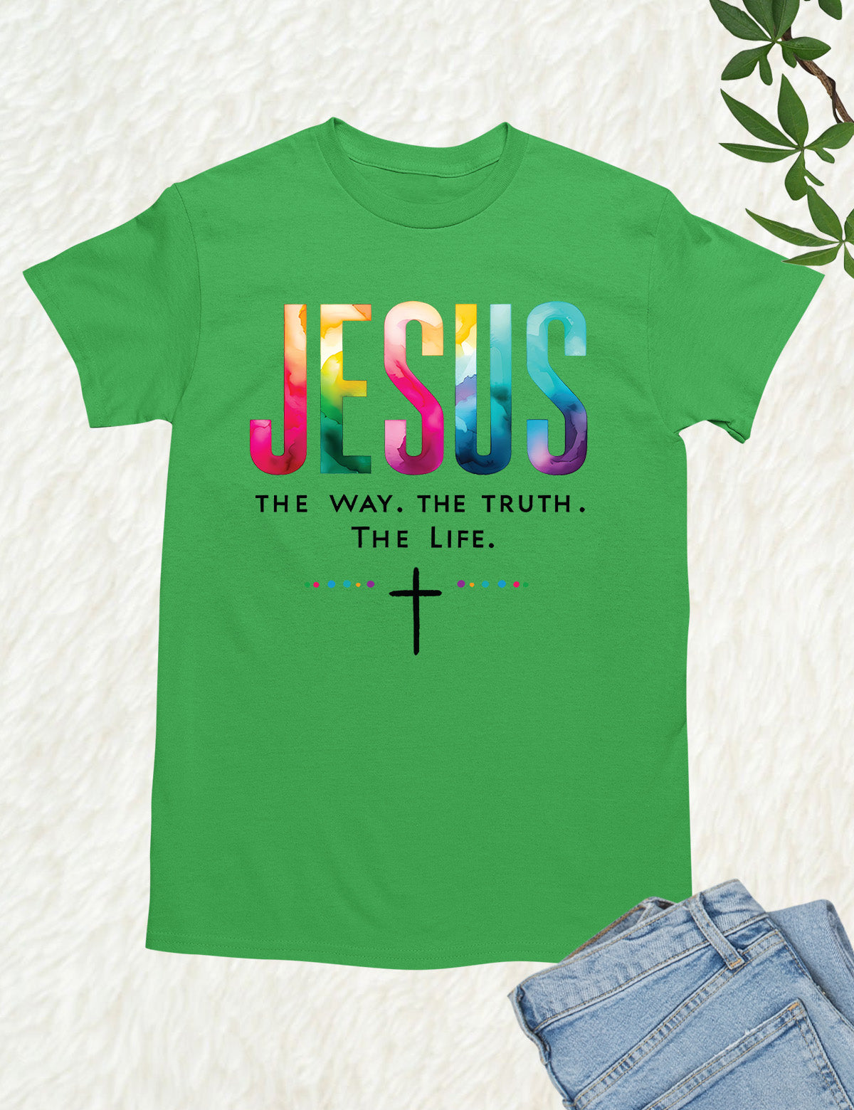 Rainbow Color Jesus T Shirt