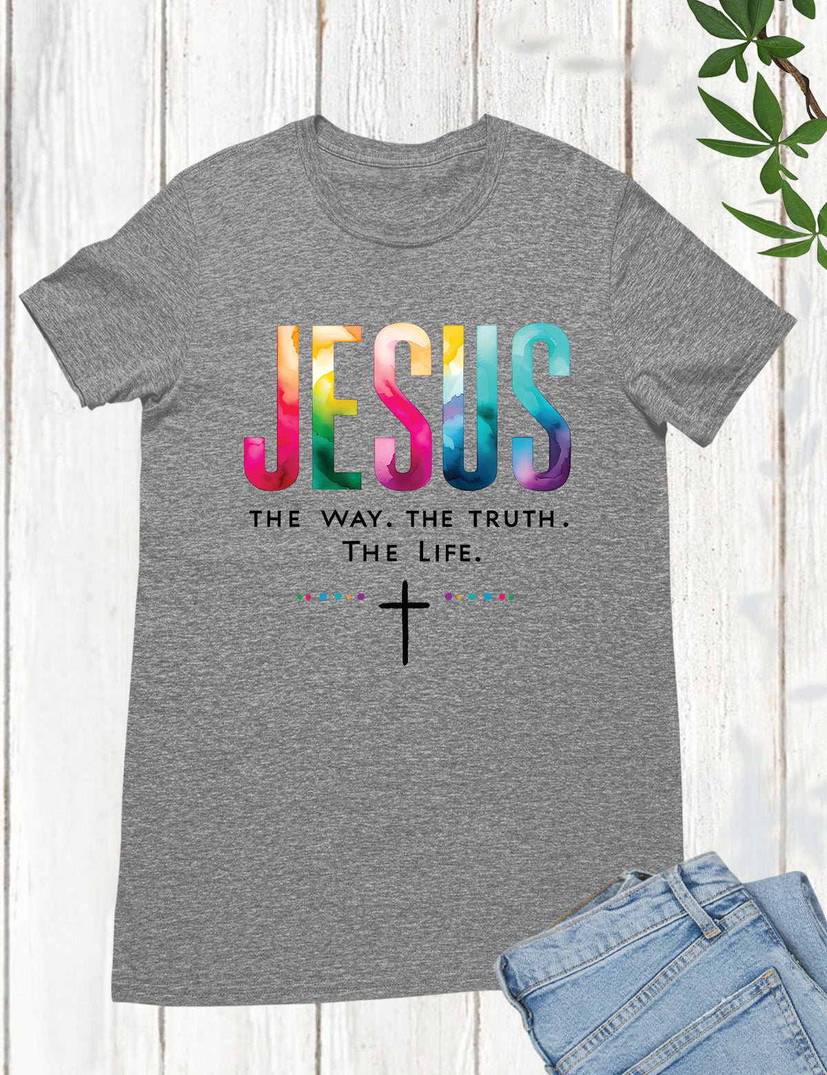 Rainbow Color Jesus T Shirt