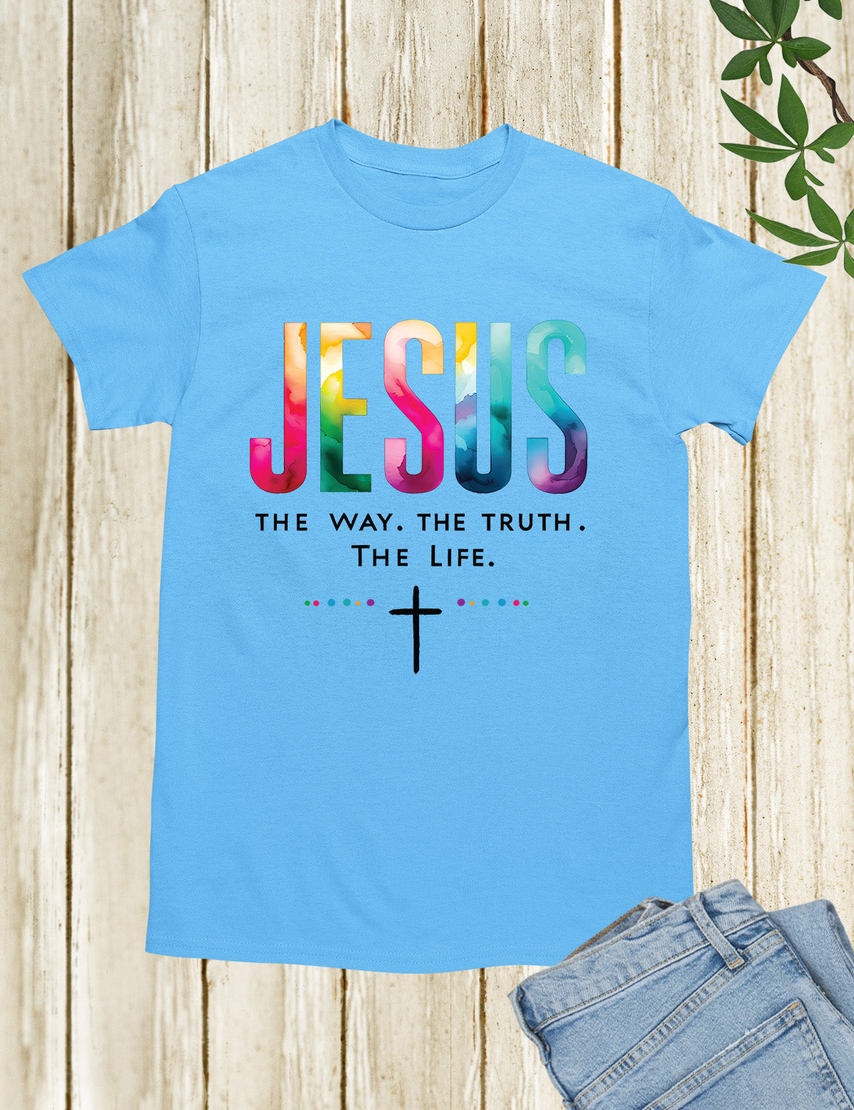 Rainbow Color Jesus T Shirt