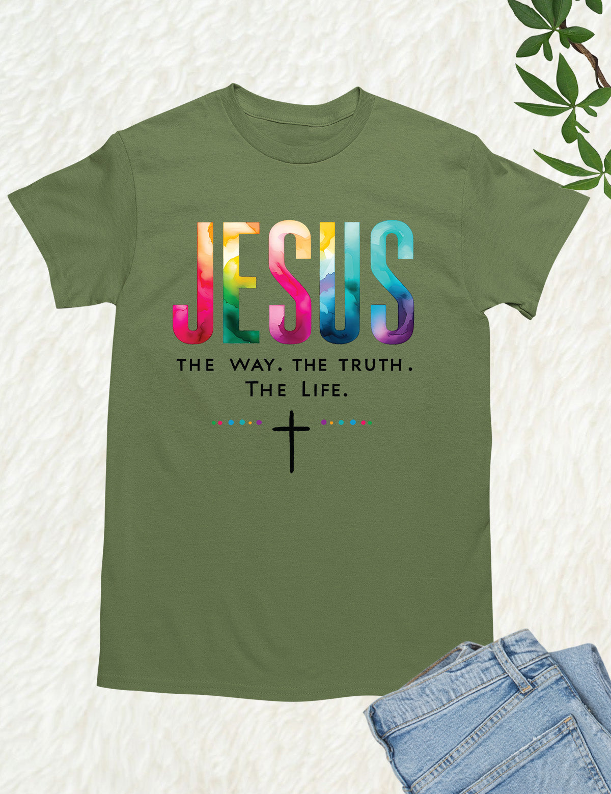 Rainbow Color Jesus T Shirt