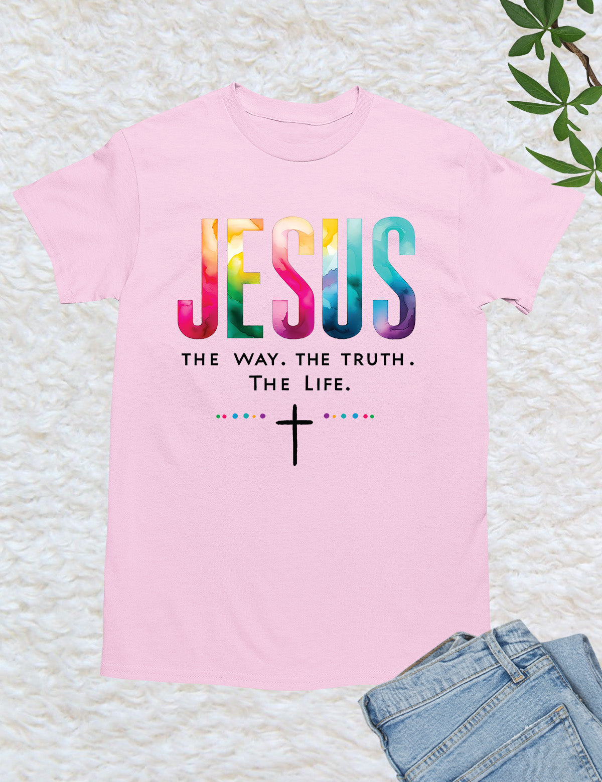 Rainbow Color Jesus T Shirt