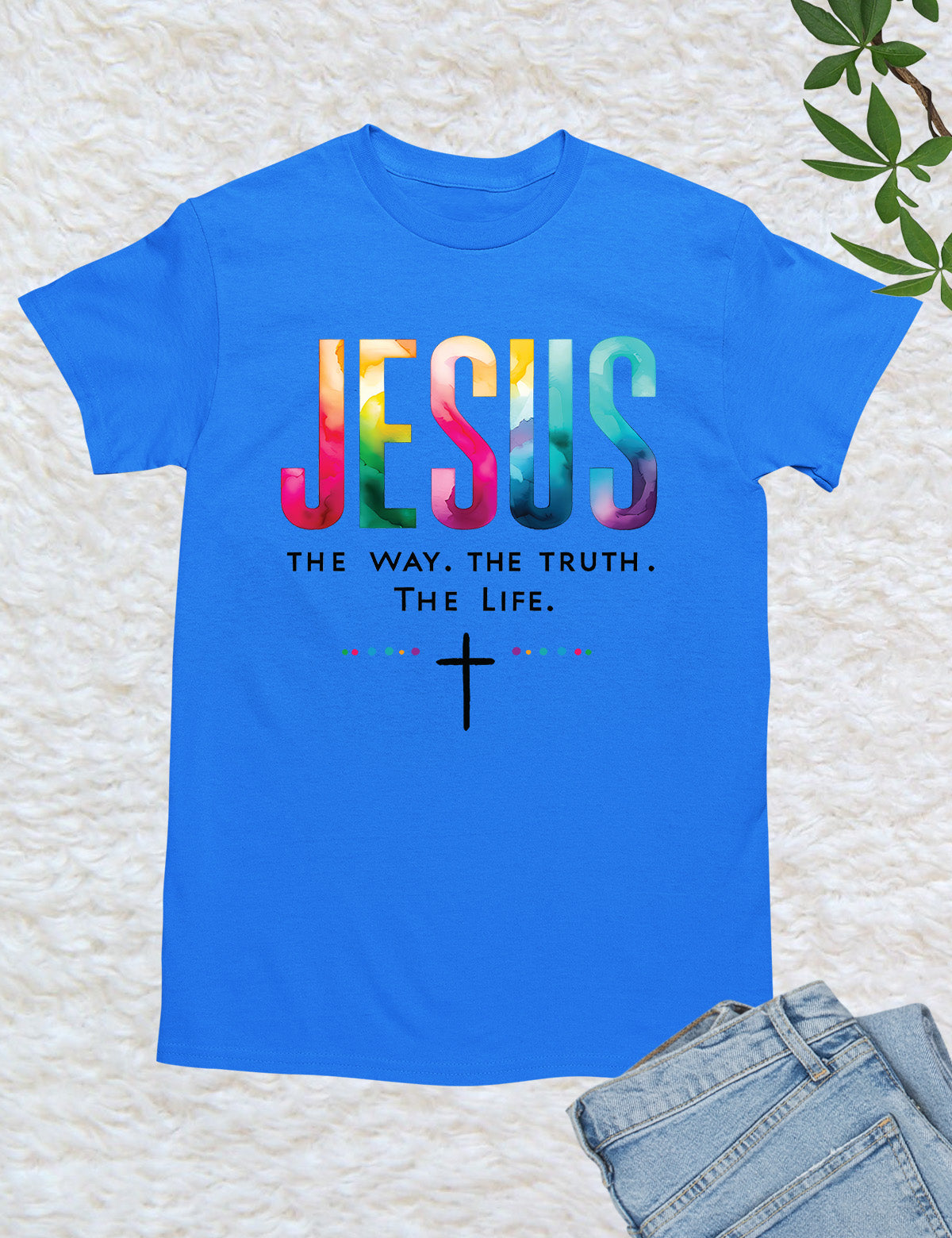 Rainbow Color Jesus T Shirt