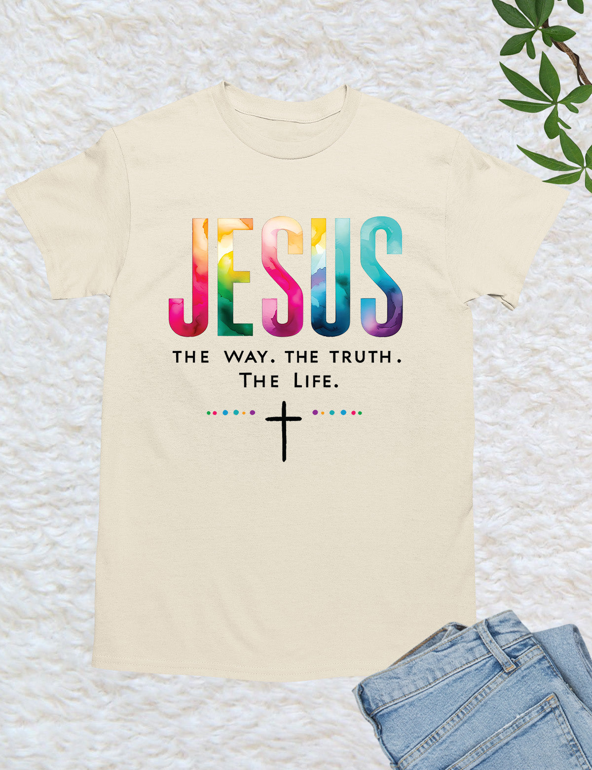 Rainbow Color Jesus T Shirt