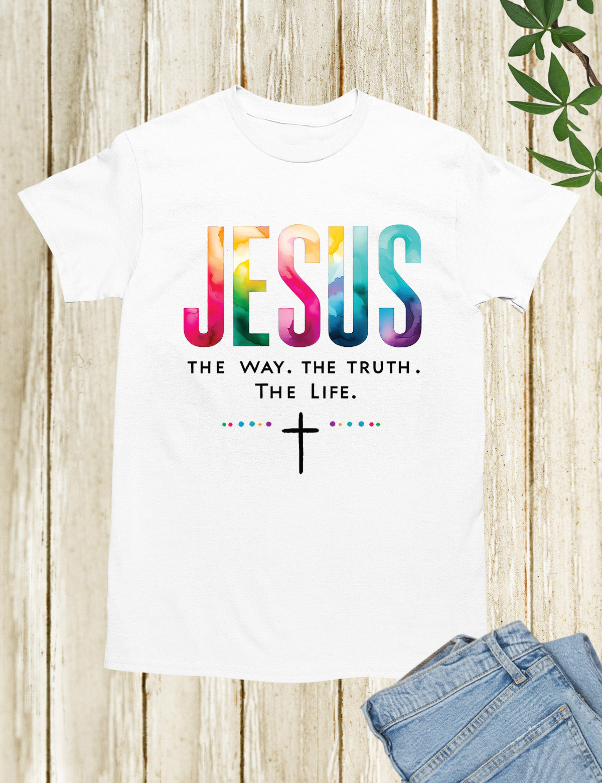 Rainbow Color Jesus T Shirt