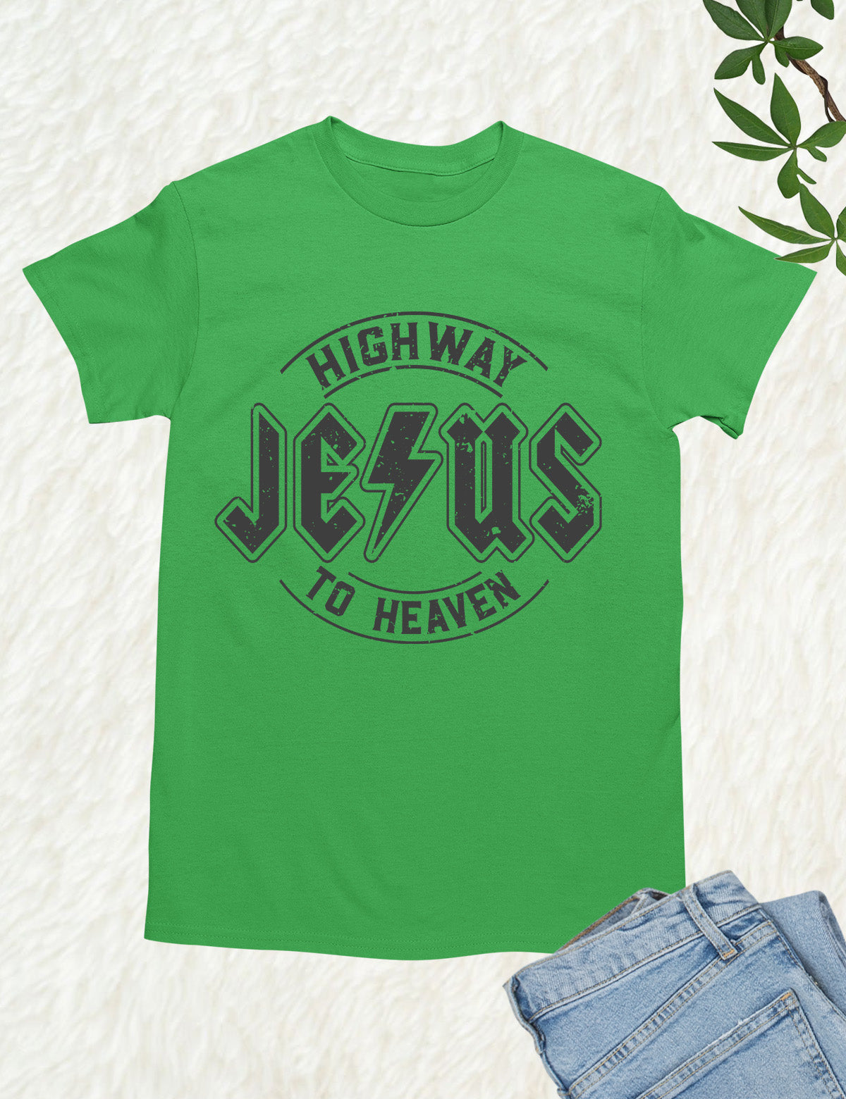 Jesus Highway to Heaven Retro Religious Shirt