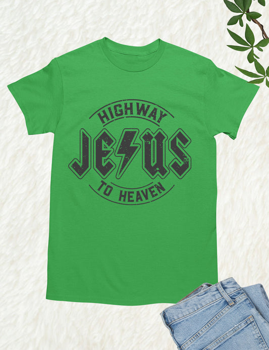 Jesus Highway to Heaven Retro Religious Shirt