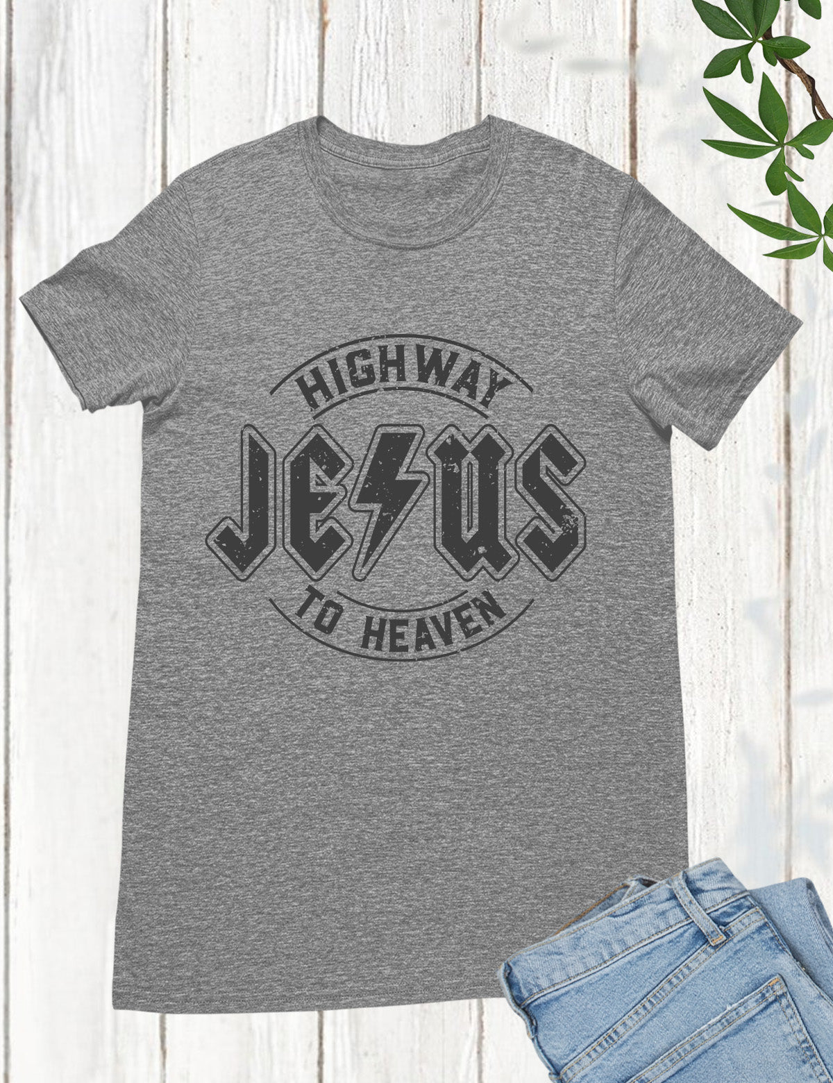 Jesus Highway to Heaven Retro Religious Shirt