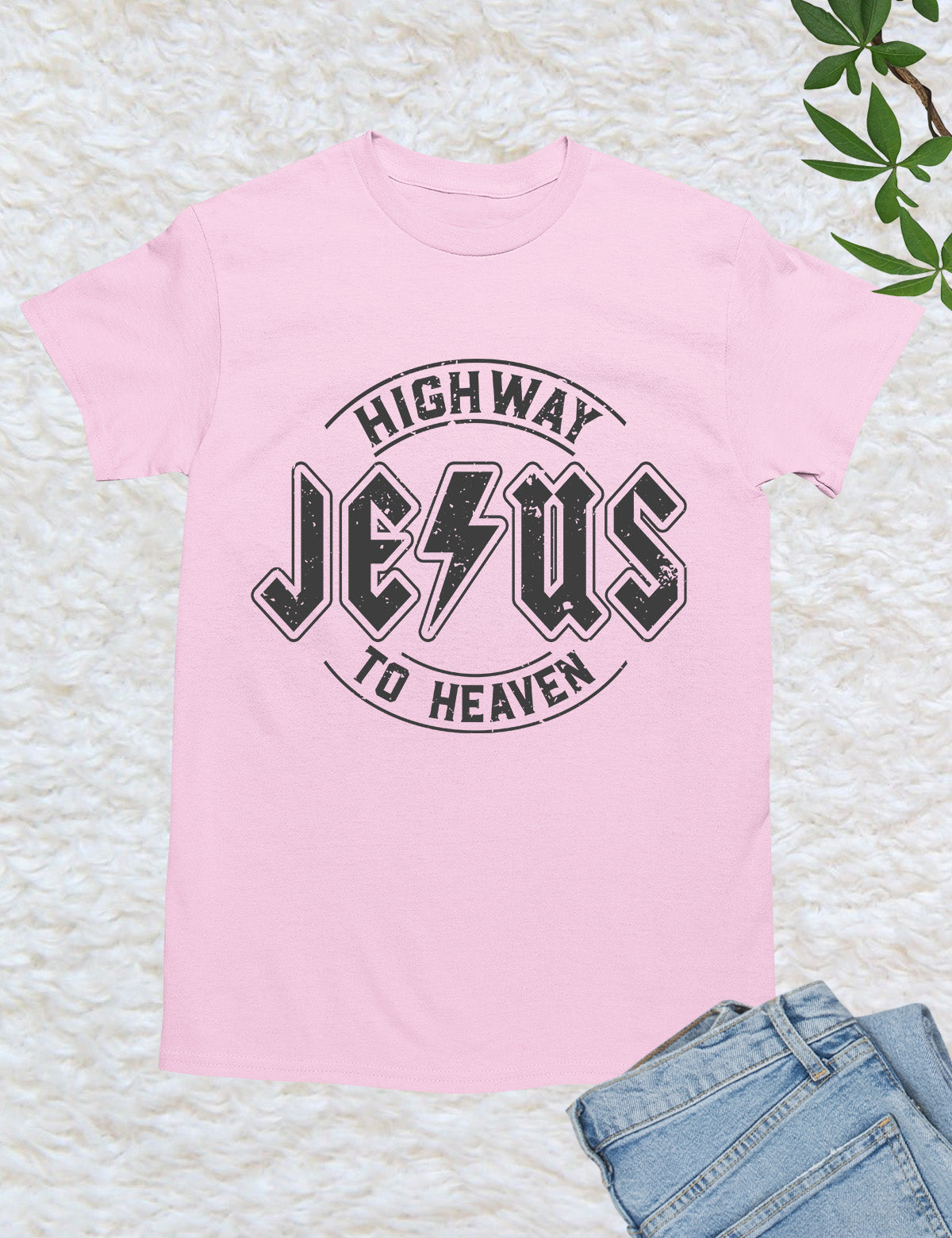 Jesus Highway to Heaven Retro Religious Shirt