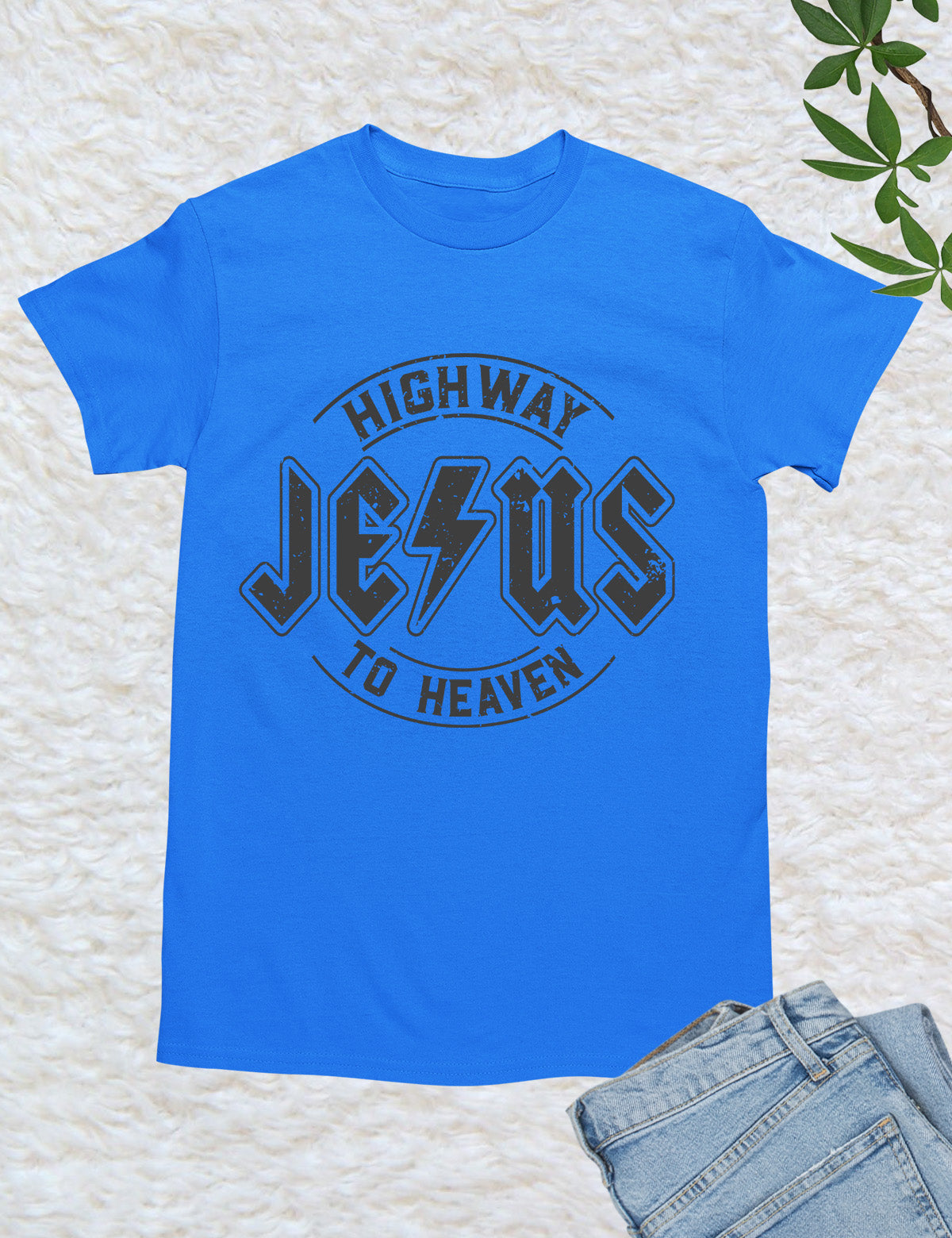 Jesus Highway to Heaven Retro Religious Shirt