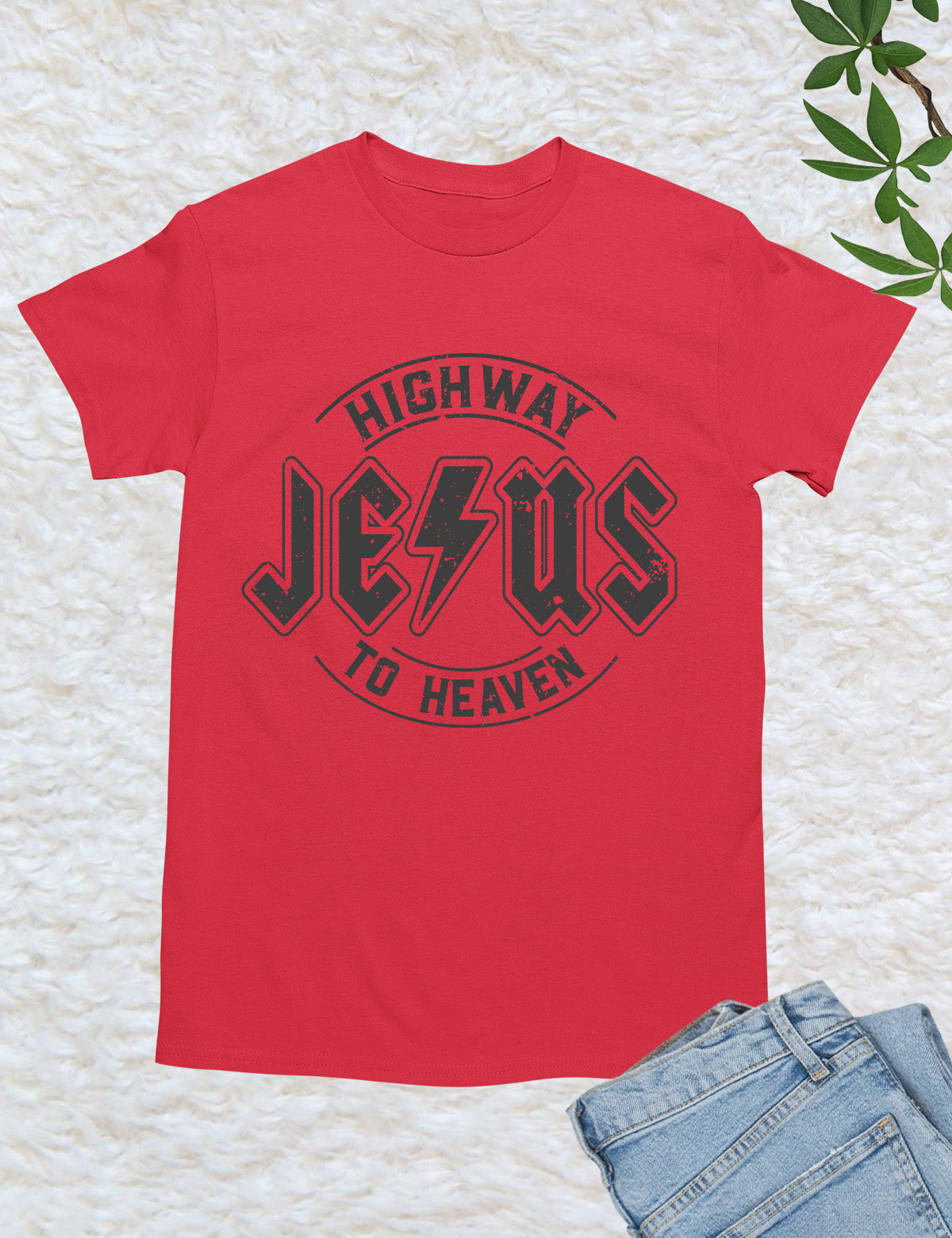 Jesus Highway to Heaven Retro Religious Shirt