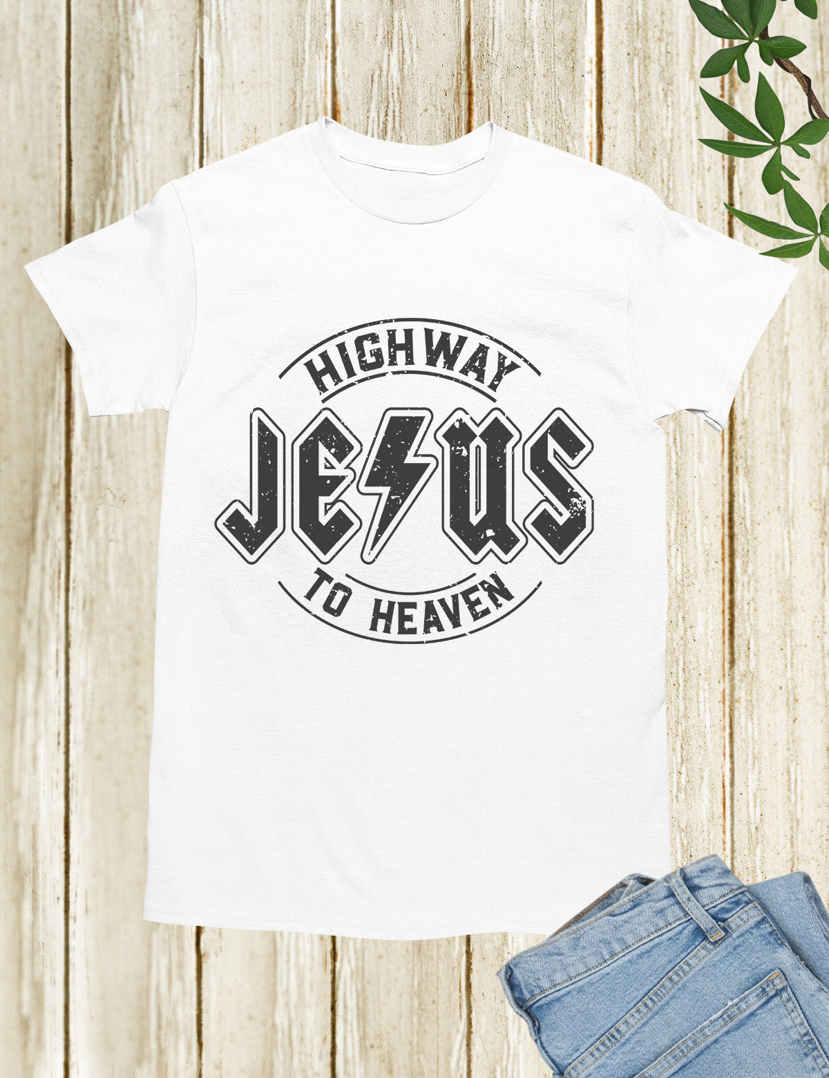 Jesus Highway to Heaven Retro Religious Shirt