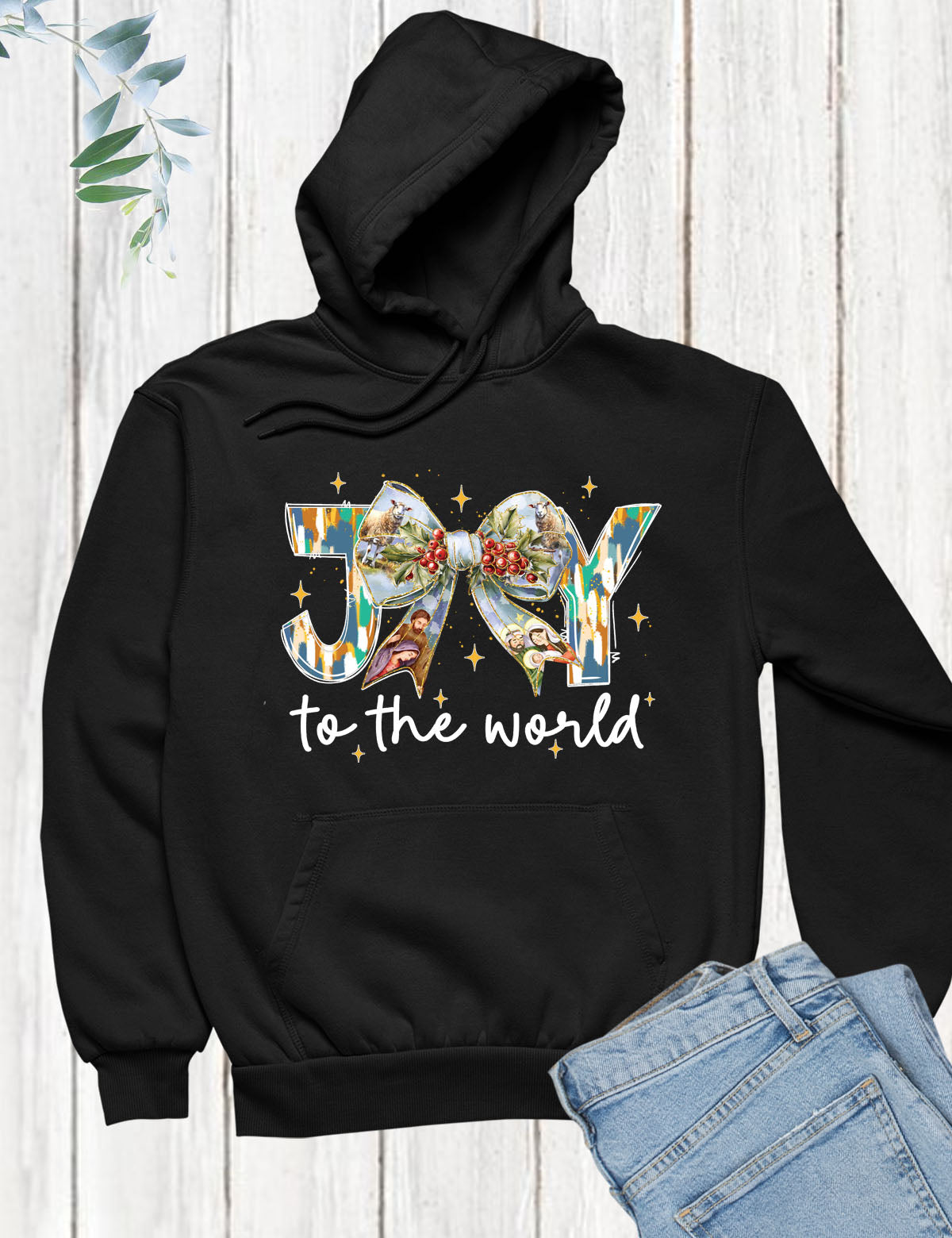 Let's Get Lit Funny Christmas Jesus Hoodie