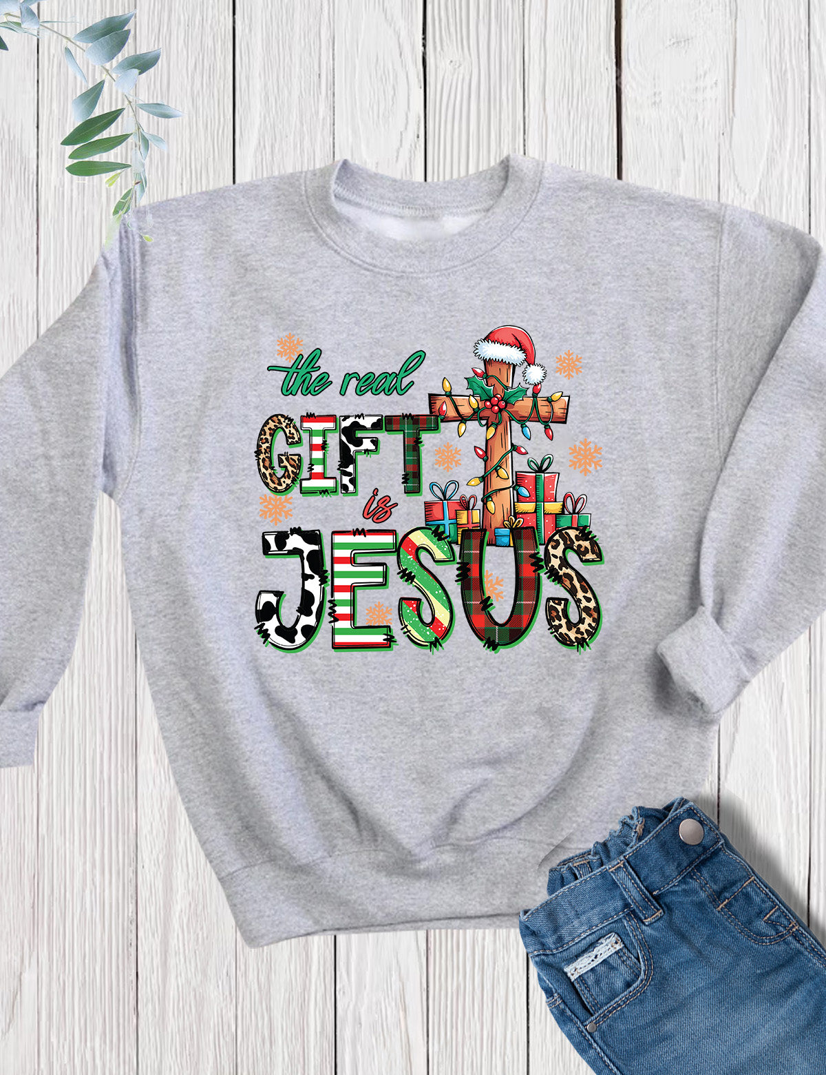 The Real Gift Jesus Christmas Kids Shirt