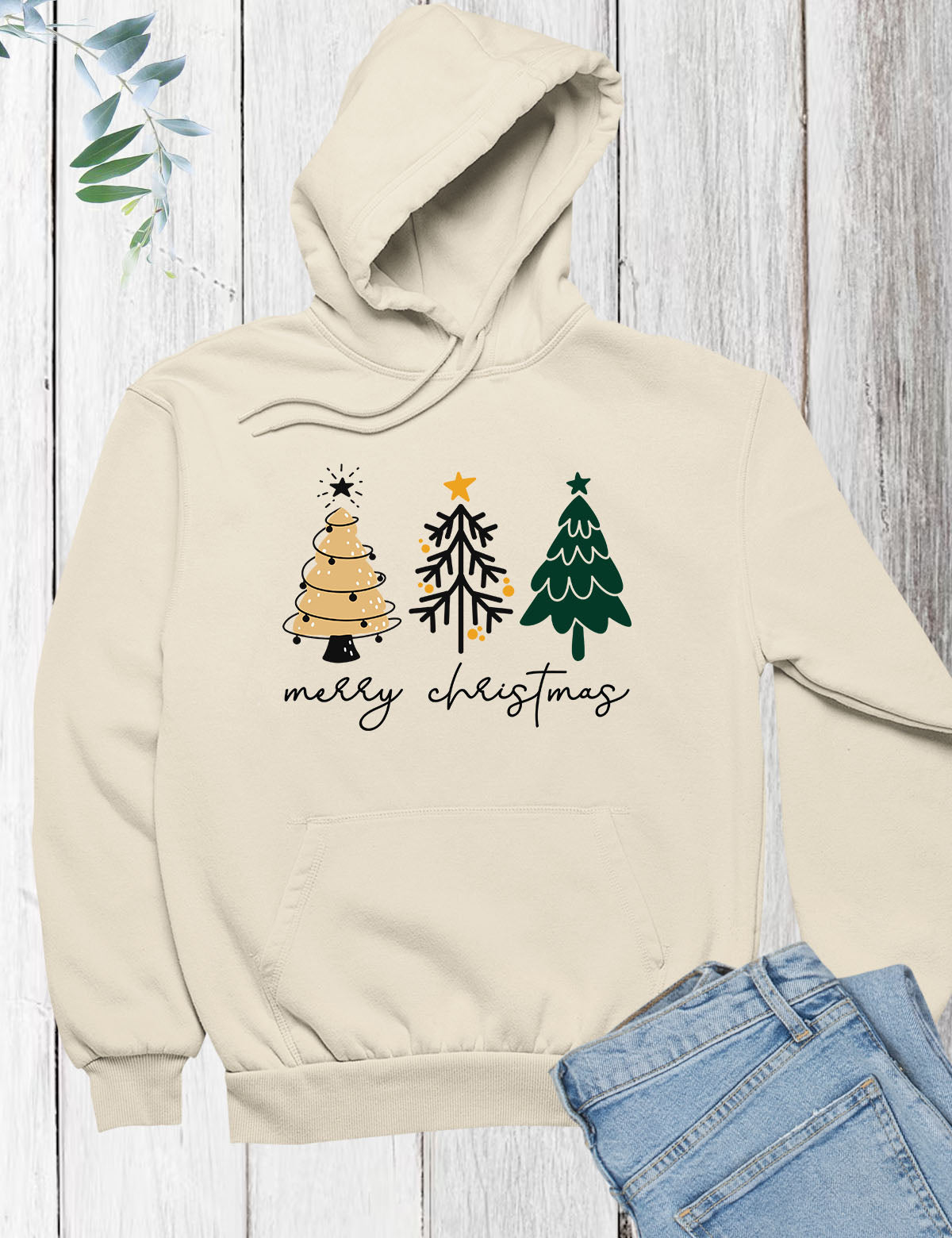 Merry Christmas Tree Hoodie