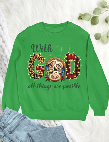 With God all Things are Possible Hoodie