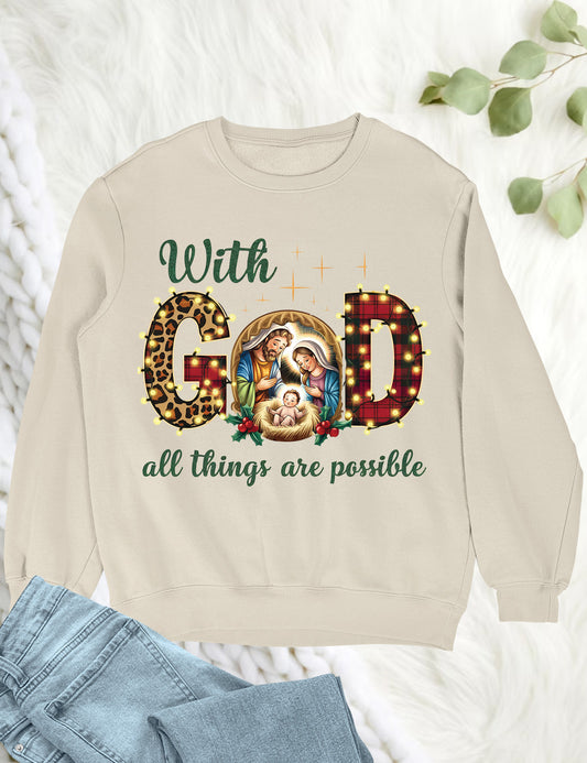 With God all Things are Possible Hoodie