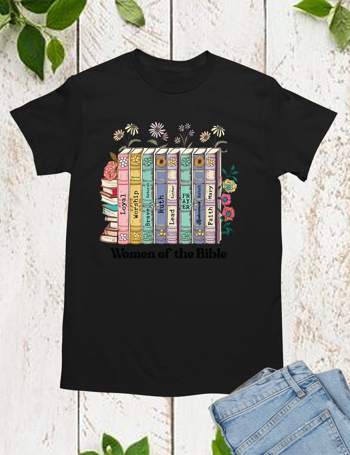 Woman of Bible Flower Book T Shirt