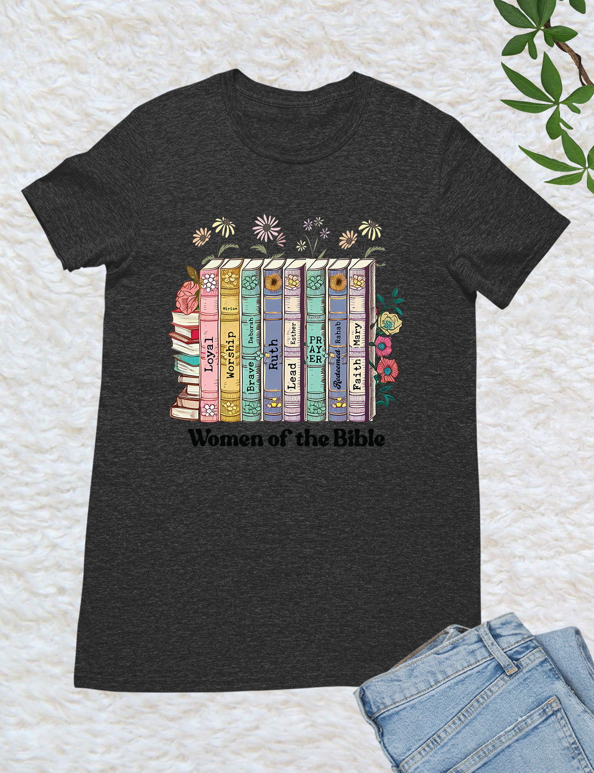 Woman of Bible Flower Book T Shirt