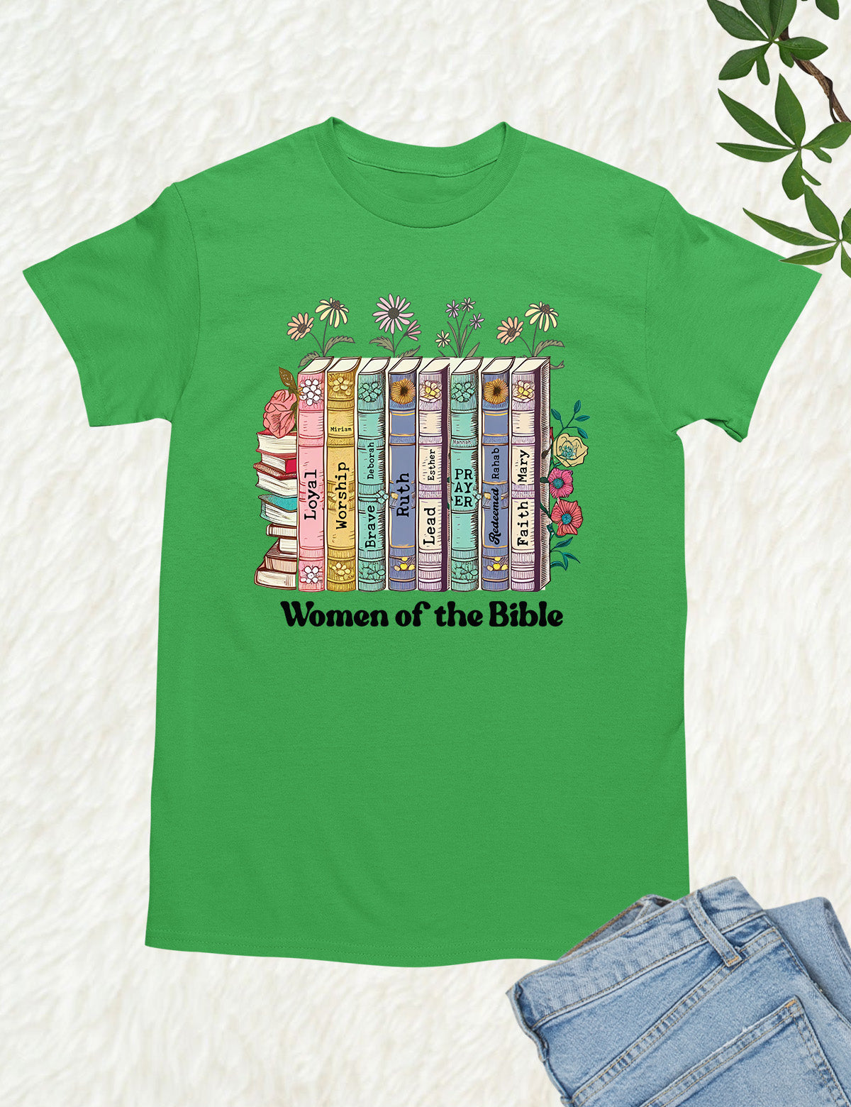 Woman of Bible Flower Book T Shirt