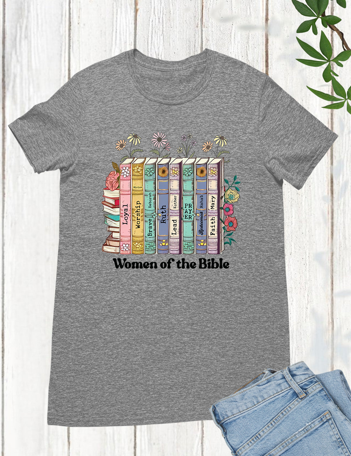 Woman of Bible Flower Book T Shirt