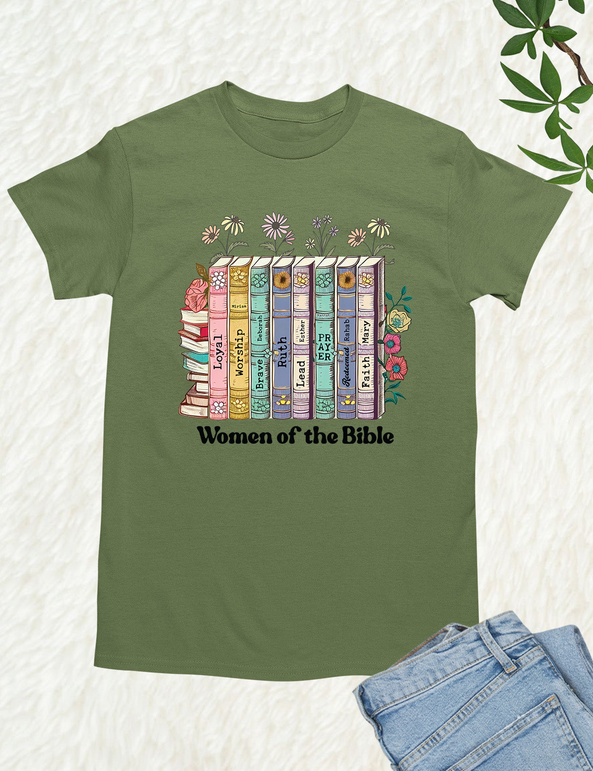 Woman of Bible Flower Book T Shirt