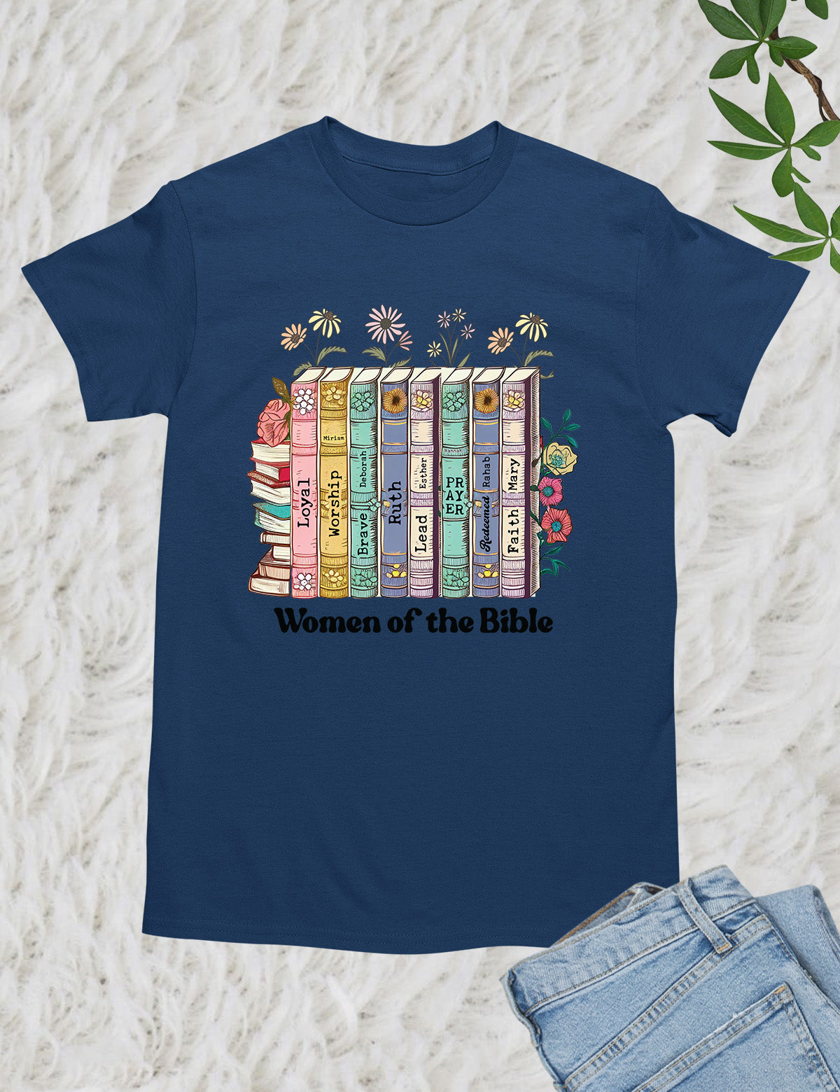 Woman of Bible Flower Book T Shirt