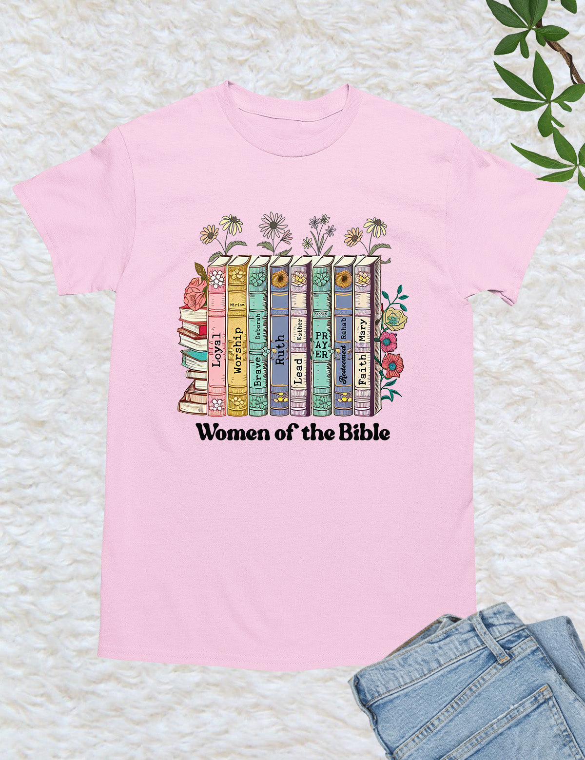 Woman of Bible Flower Book T Shirt