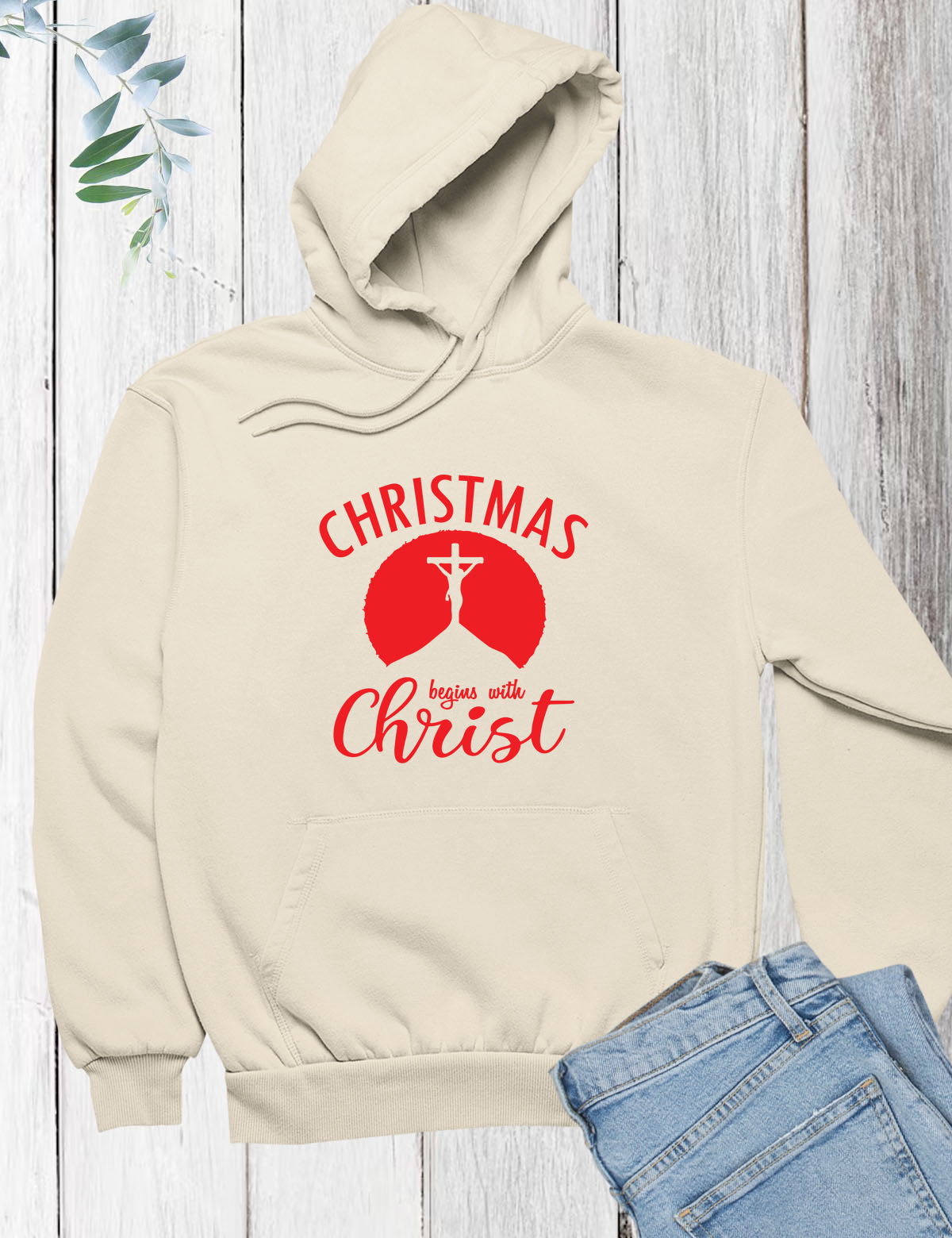 Christmas Begins With Christ Hoodie