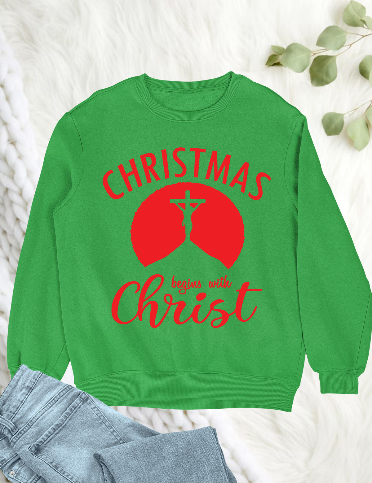 Christmas Begins With Christ Hoodie