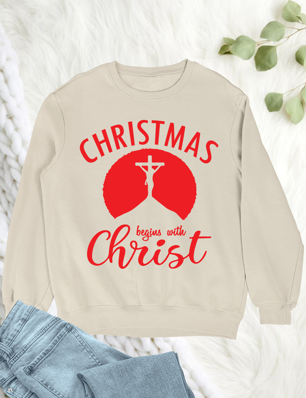 Christmas Begins With Christ Hoodie