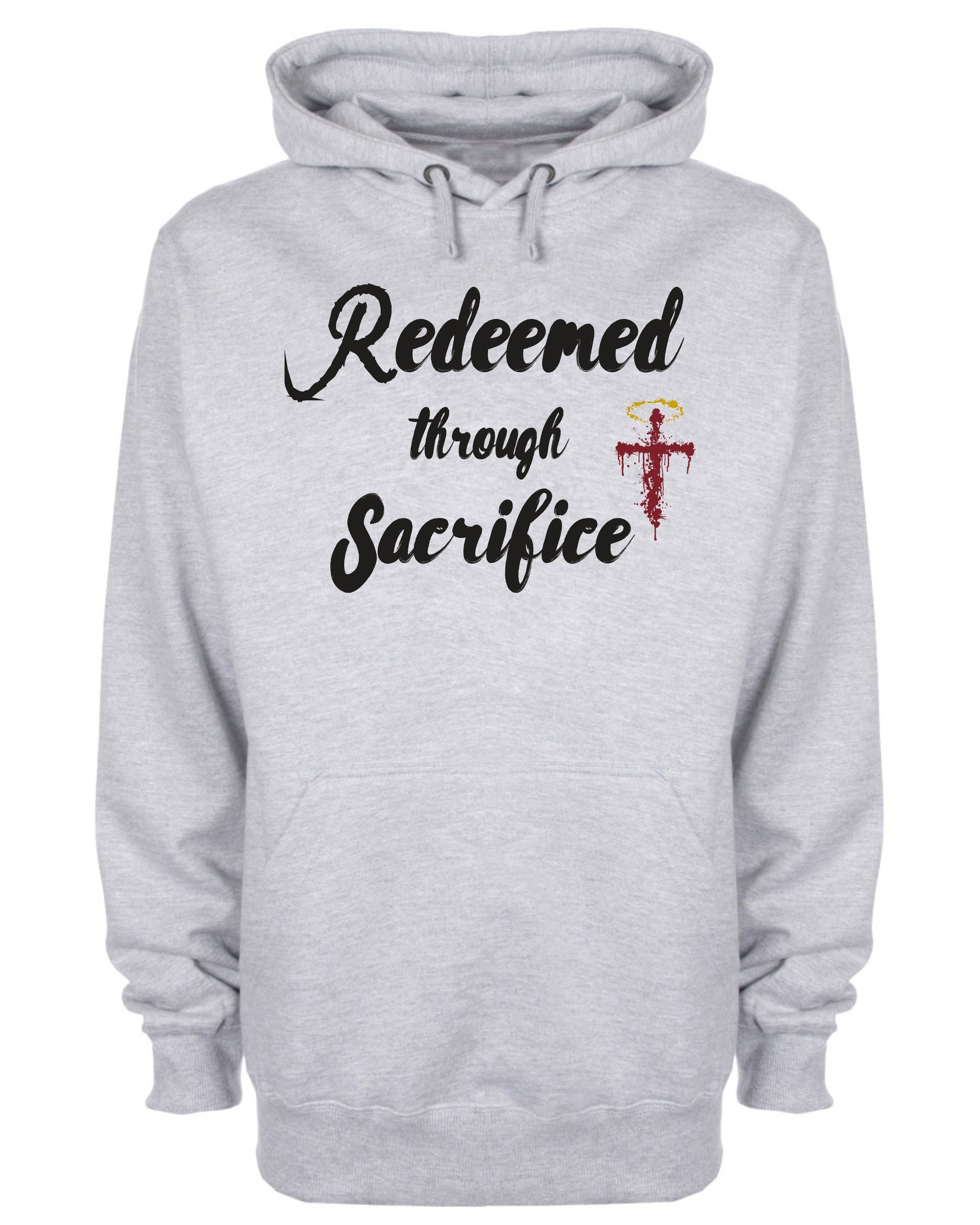 Redeemed Through Sacrifice Hoodie Jesus Christ Religious Hooded Sweatshirt