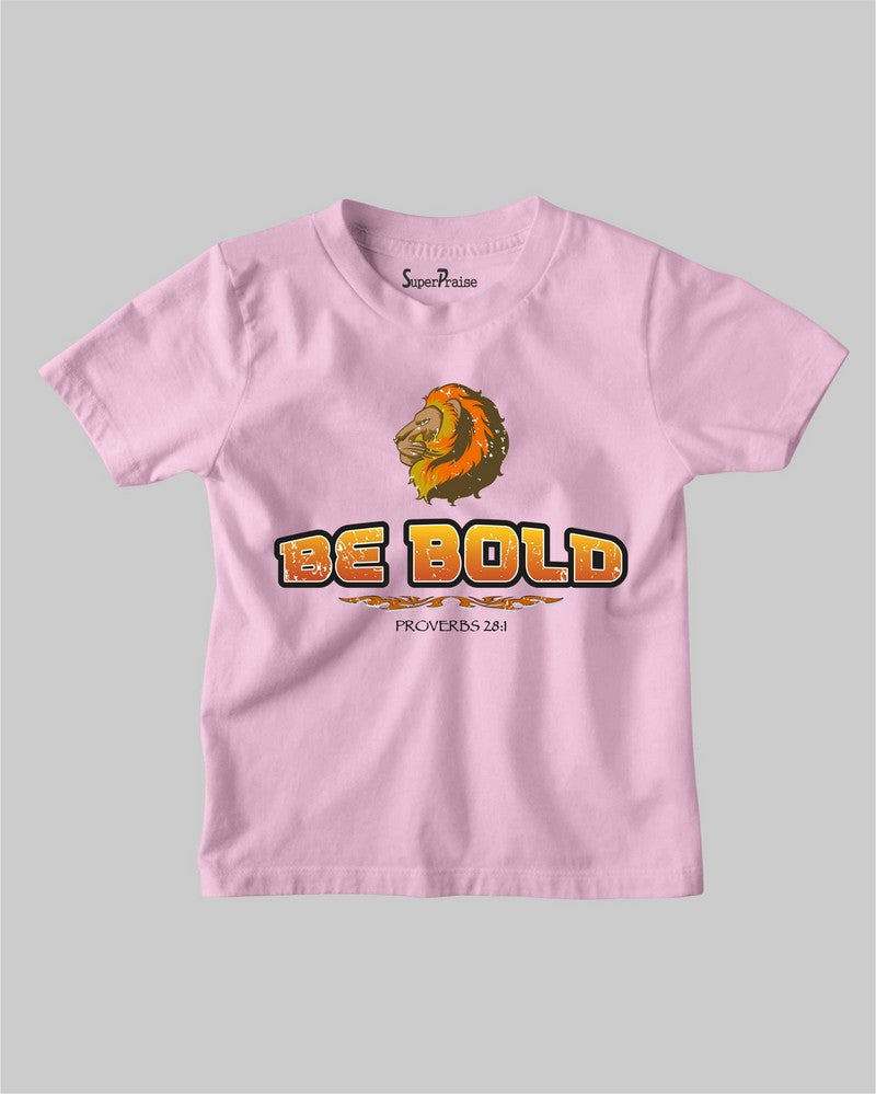 Be Bold As Lion Proverb 28 Religious Jewish Christian Kids T shirt