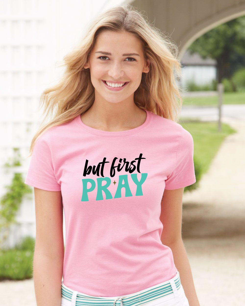 But First Pray Jesus Christian Religious Bible Verse Faith T-Shirts