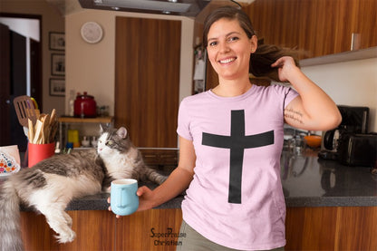 Christian Women T Shirt Cross Bible Holy Jesus Ladies Tee