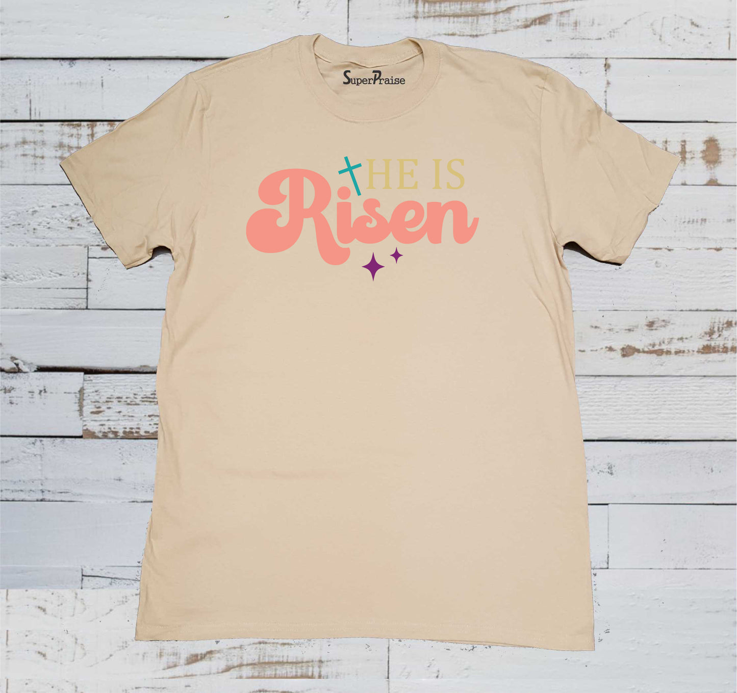 He is Risen Jesus Lover Religious Bible Verse Quotes Faith T-Shirts