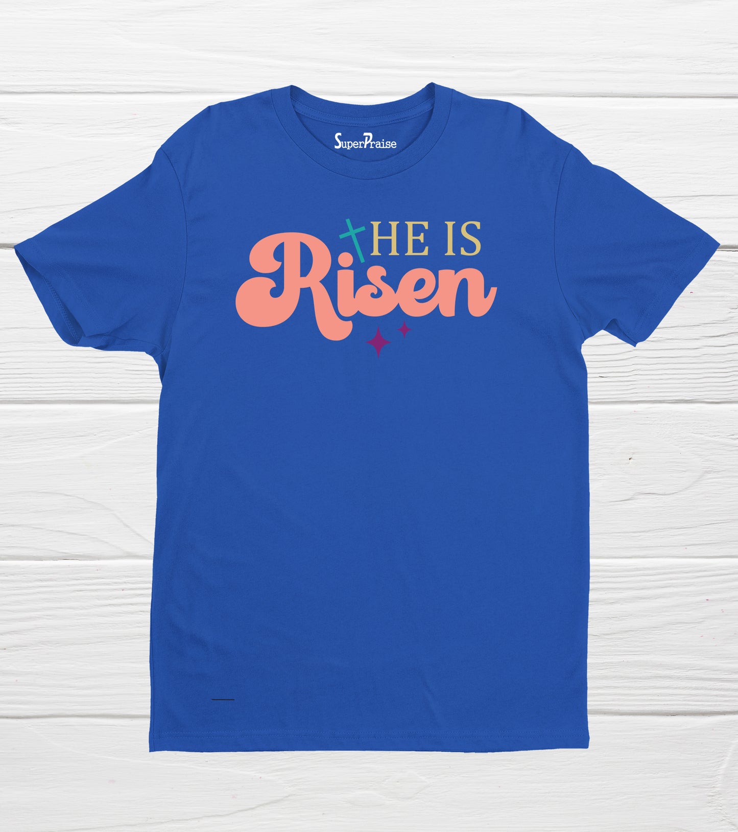 He is Risen Jesus Lover Religious Bible Verse Quotes Faith T-Shirts