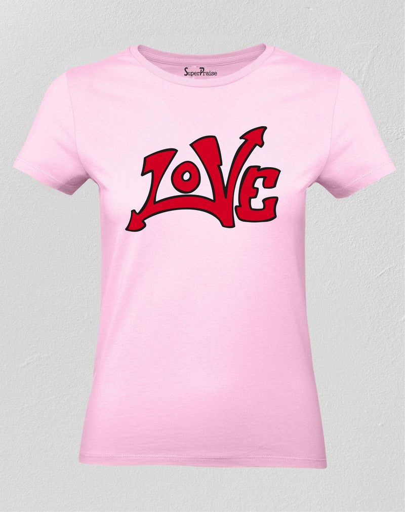 Christian Women T Shirt Love Graffiti Paint