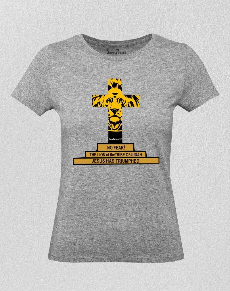 Christian Faith Women T Shirt The Lion of Judah