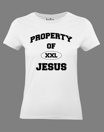 Christian Women T Shirt Property of Jesus Ladies tee