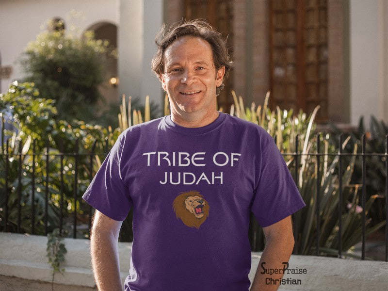 Judah Tribe Lion Slogan Christian T Shirt - Super Praise Christian