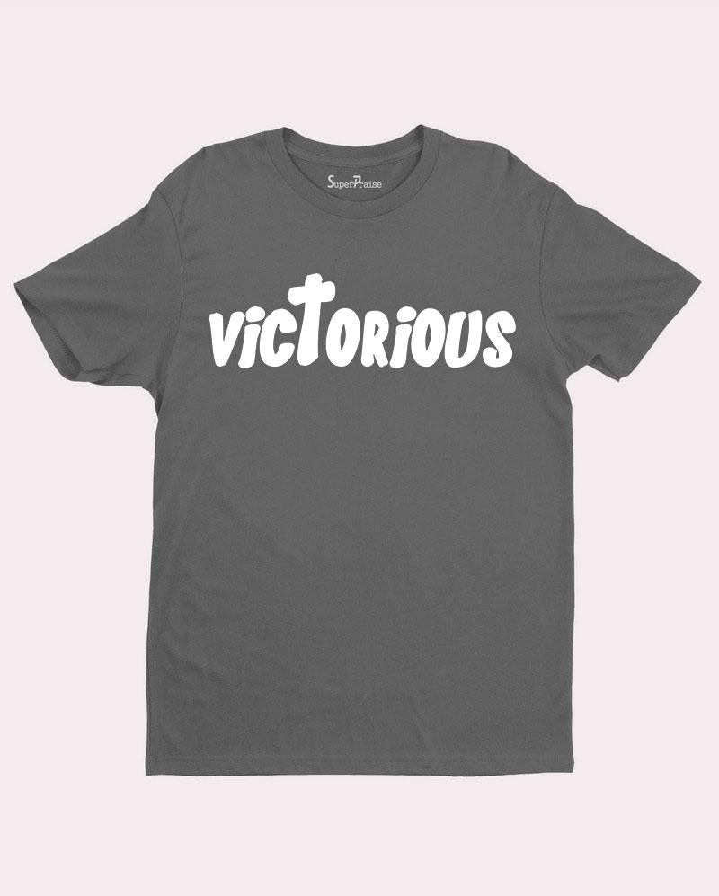 Victorious through Jesus Christ Christian T shirt