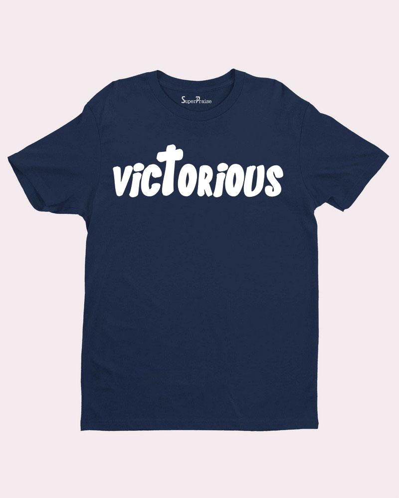 Victorious through Jesus Christ Christian T shirt