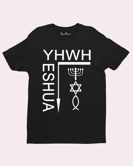 Yeshua Yahweh Slogan Faith jesus Christian T Shirt