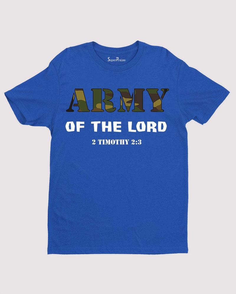 Christian Faith Jesus T shirt Army of the Lord God's Soldier